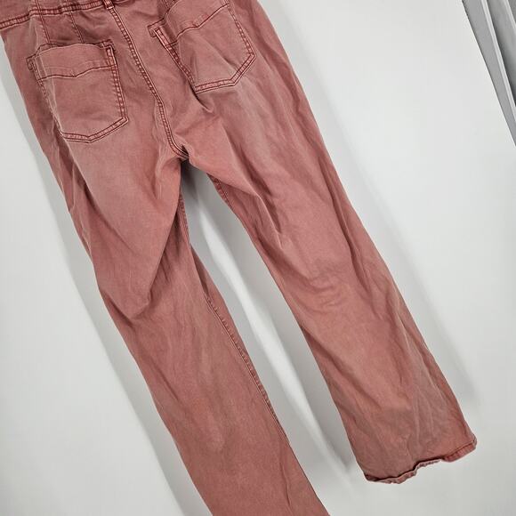 Anthropologie Pilcro Demilune Pants Light Pink Low-rise Utility Flare Leg Sz 29 - Picture 5 of 7